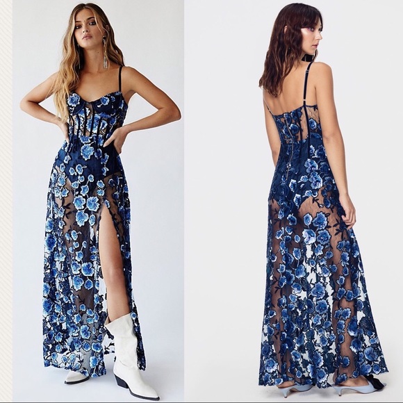 For Love And Lemons Dresses & Skirts - New For Love & Lemons Victoria Sequin Maxi Dress S